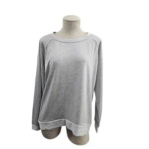 NEW‎ FRENCH CONNECTION NWT XL Gray Raglan Sweatshirt Pullover Viscose Loungewear